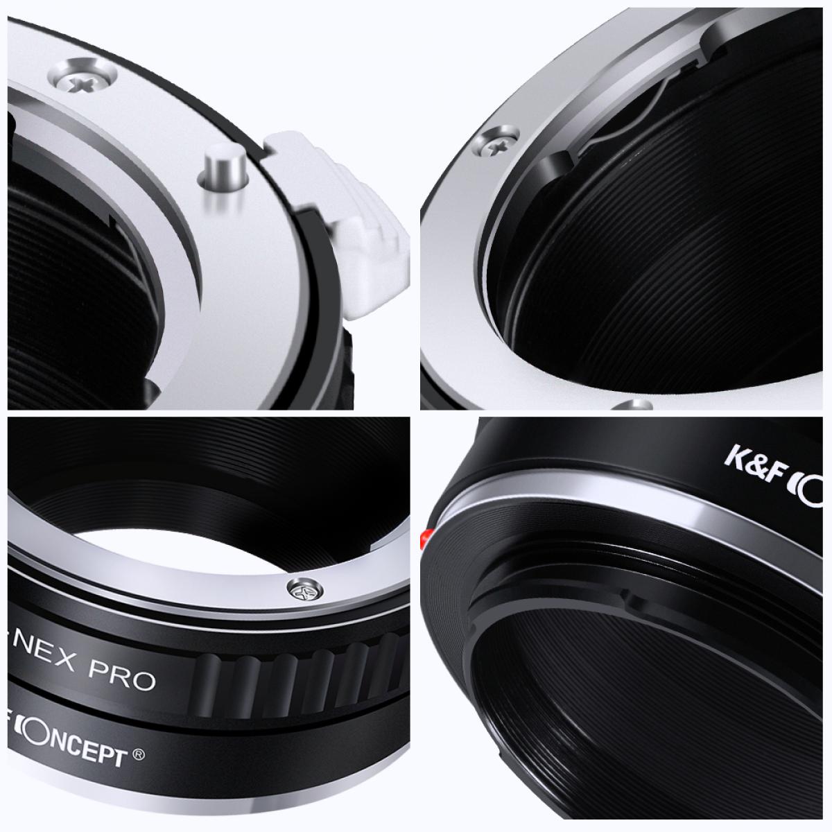 Adattatore da obiettivo Pentax PK a corpo macchina Sony FIT PRO per obiettivo K&F Concept