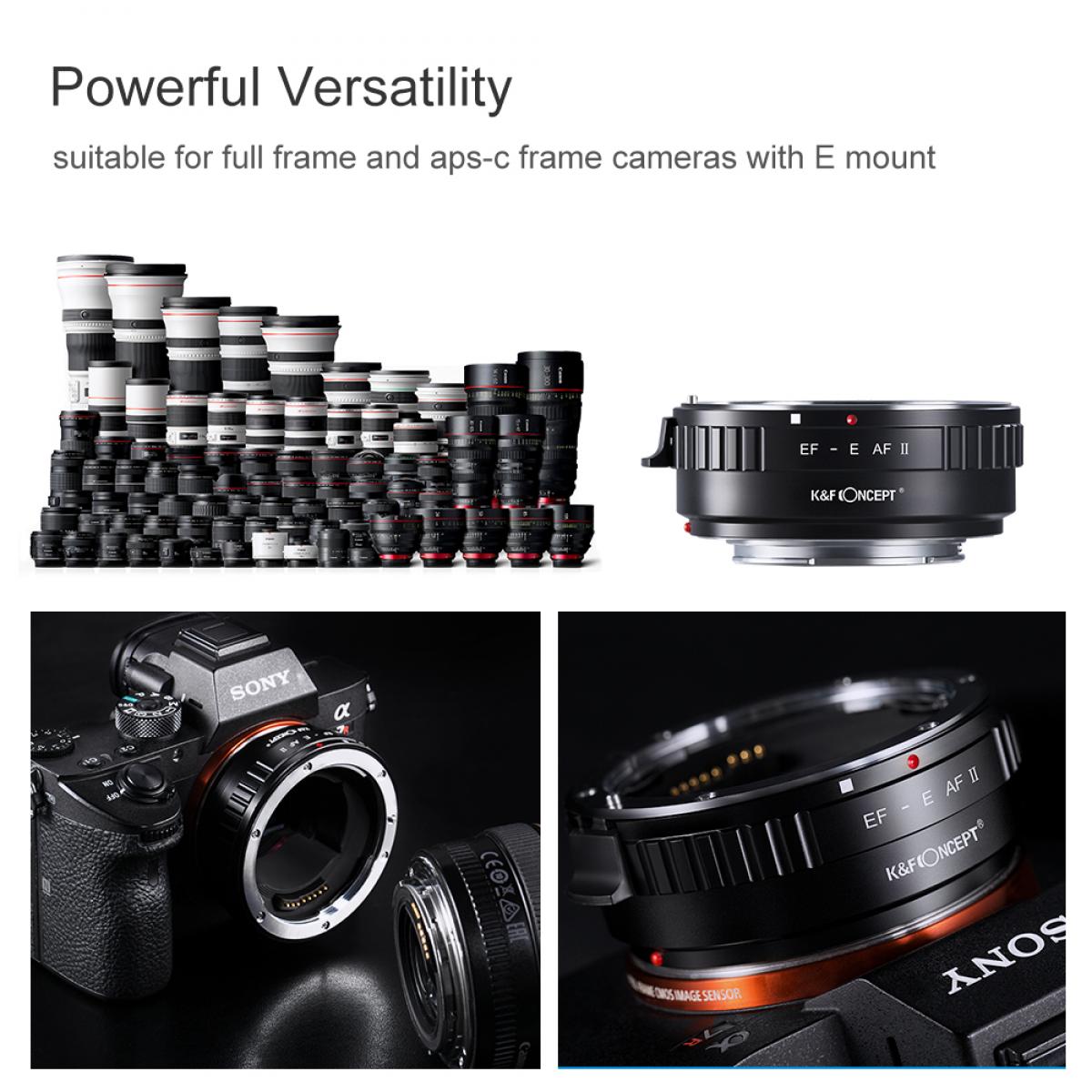 Helautomatisk Fokusering Electronic adapterring, EOS-E, med monteringsbrakett