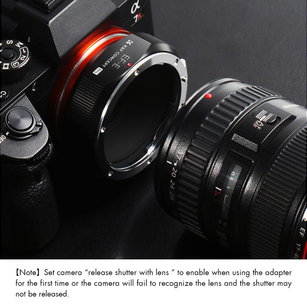 Nytt produkt: K&F Concept M12105 EOS-NEX PRO , Nytt i 2020-linjeadapter med høy presisjon (oransje)