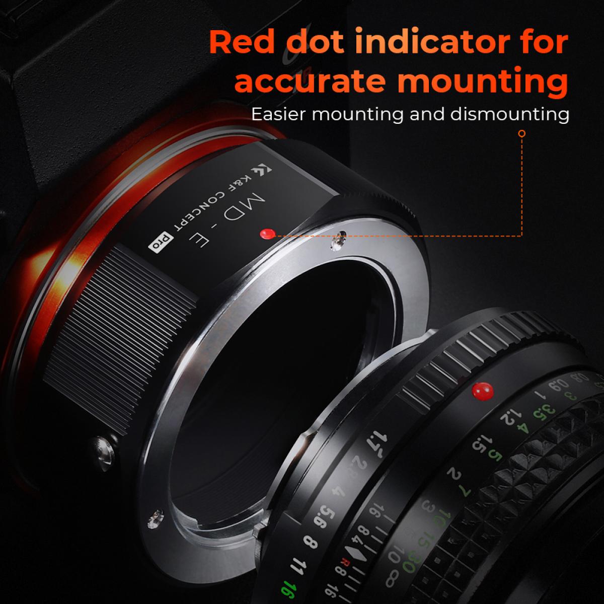 Новый продукт: K & F M15105 MD-NEX PRO , Новый в 2020 году адаптер для высокоточных объективов (оранжевый)