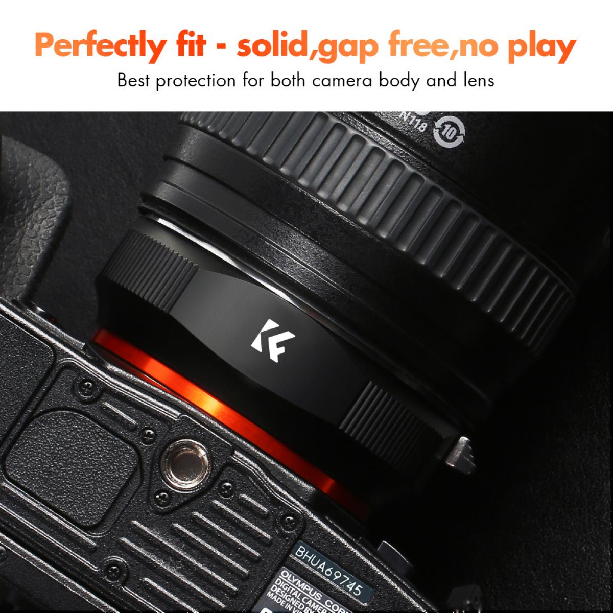 Canon EOS (EF/EF-S) D/SLR-objektiv til Micro Four Thirds (MFT, M4/3) monteret spejlløst kamerahus med matte lak-designobjektivadapter