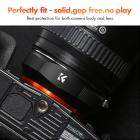 Canon EOS (EF/EF-S) D/SLR-objektiv til Micro Four Thirds (MFT, M4/3) monteret spejlløst kamerahus med matte lak-designobjektivadapter