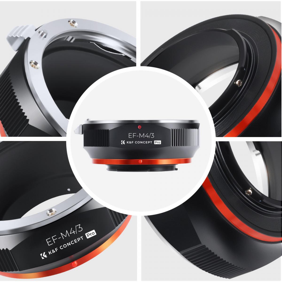 Canon EOS (EF/EF-S) D/SLR-objektiv til Micro Four Thirds (MFT, M4/3) monteret spejlløst kamerahus med matte lak-designobjektivadapter