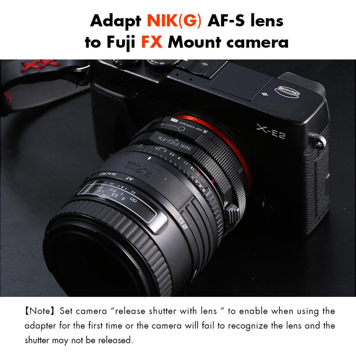 K&F Concept M18115 Nikon NIK(G)-FX FIT PRO,Novo em 2020 adaptador de lente de alta precisão (laranja)
