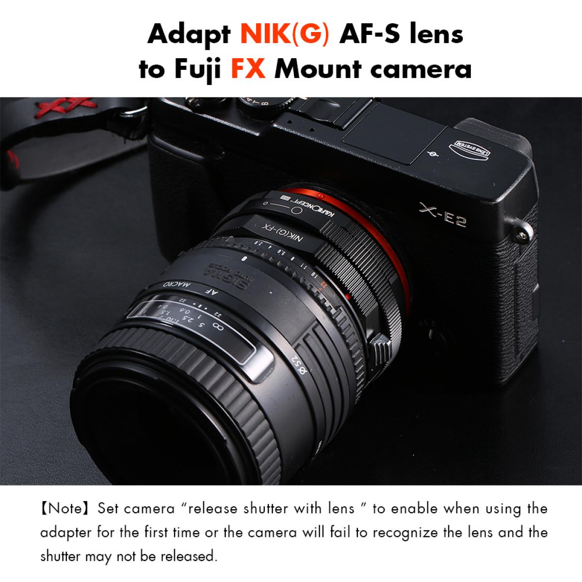 K&F Concept M18115 Nikon NIK(G)-FX FIT PRO,Novo em 2020 adaptador de lente de alta precisão (laranja)