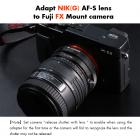 K&F Concept M18115 Nikon NIK(G)-FX FIT PRO，Novo em 2020 adaptador de lente de alta precisão (laranja)