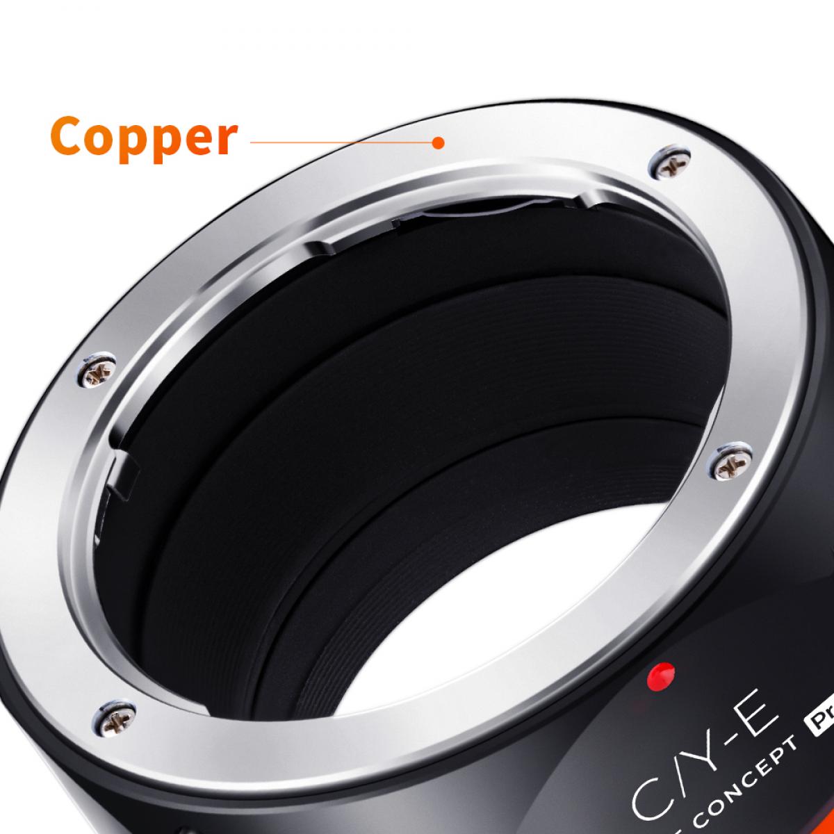 C/Y-Nex Pro -objektiivisovitin (oranssi) K&F Concept M14105 -objektiivisovitin