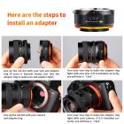 K&F Concept M14105 C / Y-Nex Pro, ny i 2020 adapter med høy presisjon (orange)