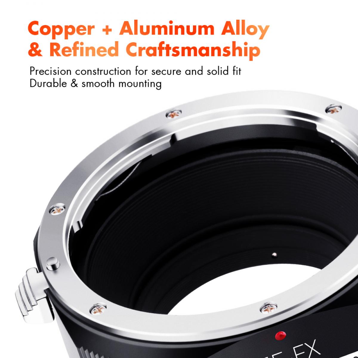 EOS-FX PRO -objektiivisovitin (oranssi) K&F Concept M12115 -objektiivisovitin