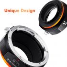 EOS-FX PRO -objektiivisovitin (oranssi) K&F Concept M12115 -objektiivisovitin