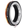 K&F Concept M20105 adapter med høy presisjon, adapterbelegg, belagt med matt maling, sekundær oksidasjonsorange, LM-NEX PRO