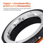 K&F Concept M20105 adapter med høy presisjon, adapterbelegg, belagt med matt maling, sekundær oksidasjonsorange, LM-NEX PRO