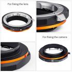 K&F Concept M20105 adapter med høy presisjon, adapterbelegg, belagt med matt maling, sekundær oksidasjonsorange, LM-NEX PRO