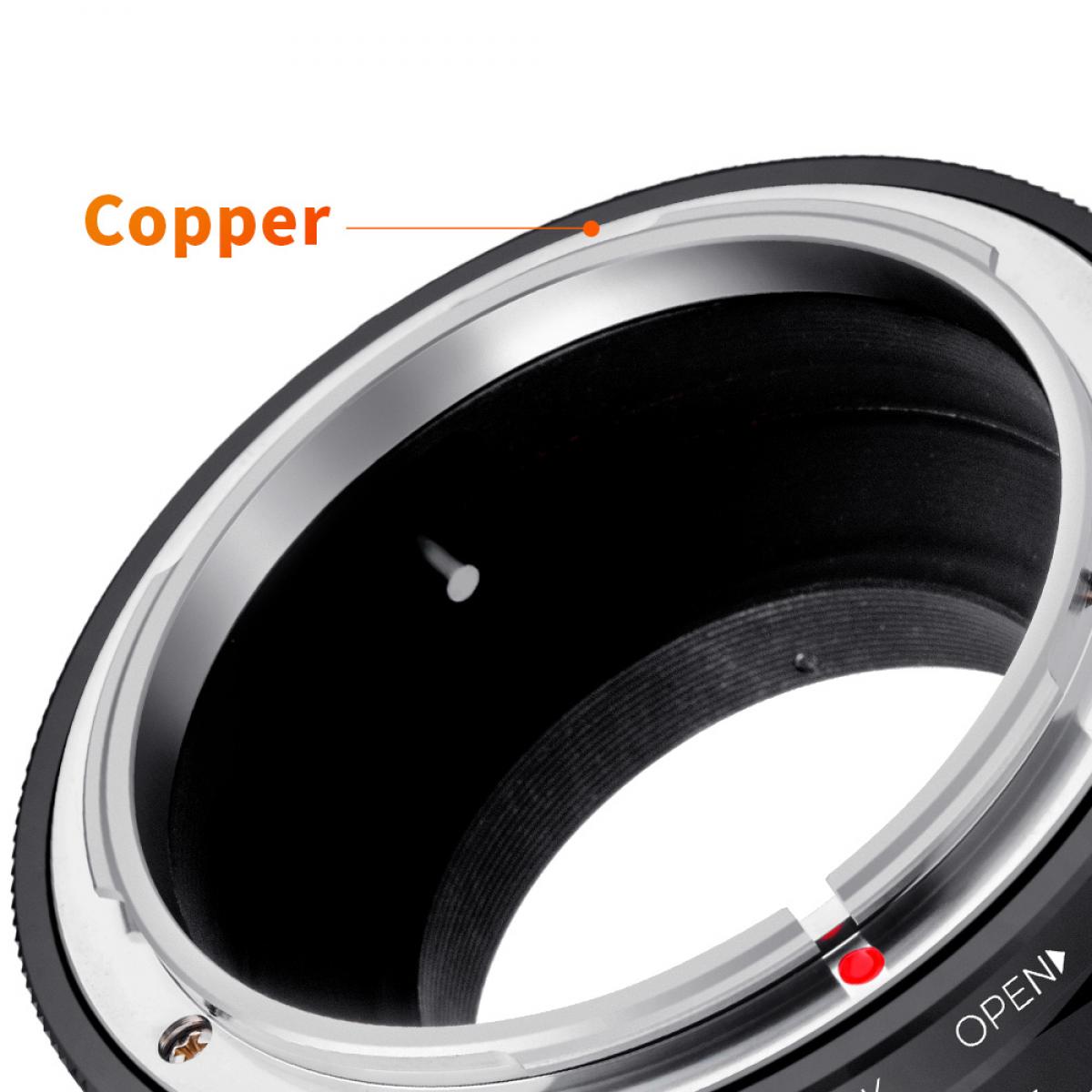 FD-M4/3 PRO -objektiivisovitin (oranssi) K&F Concept M13125 -objektiivisovitin