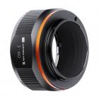 K&F Concept M16105 adapter med høy presisjonsring, belagt med matt maling, sekundær oksidasjonsorange, OM-NEX