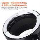 K&F Concept M16105 adapter med høy presisjonsring, belagt med matt maling, sekundær oksidasjonsorange, OM-NEX