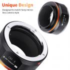 K&F Concept M16105 adapter med høy presisjonsring, belagt med matt maling, sekundær oksidasjonsorange, OM-NEX