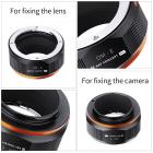 K&F Concept M16105 adapter med høy presisjonsring, belagt med matt maling, sekundær oksidasjonsorange, OM-NEX