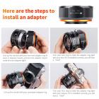 Pentax PK -kiinnityslinssi Fujifilmiin Fuji X-Series X FX -kiinnityskamerat PK-FX K&F Concept M17115 -objektiivisovitin