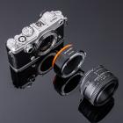 Nikon AI F-monteringsobjektiv til Micro Four Thirds (MFT, M4/3)-kamera med matterende lak Kompatibel til Olympus Pen E-P1 P2 P3 P5 E-PL1
