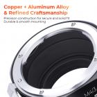 Nikon AI F-monteringsobjektiv til Micro Four Thirds (MFT, M4/3)-kamera med matterende lak Kompatibel til Olympus Pen E-P1 P2 P3 P5 E-PL1