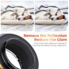 Nikon AI F-monteringsobjektiv til Micro Four Thirds (MFT, M4/3)-kamera med matterende lak Kompatibel til Olympus Pen E-P1 P2 P3 P5 E-PL1