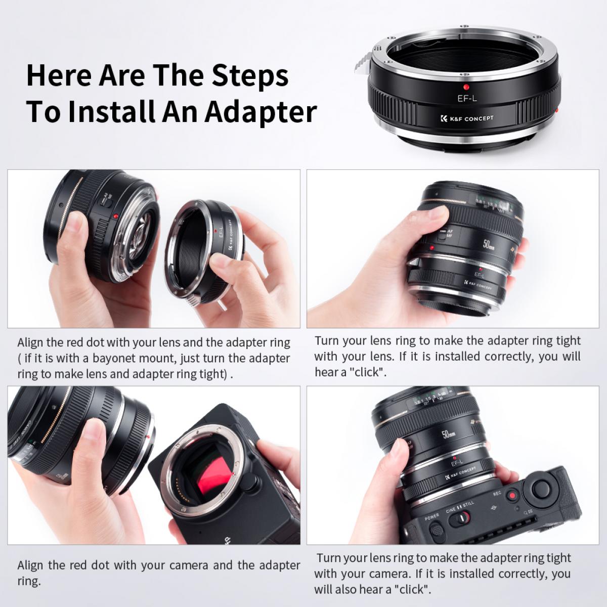 Adapter Canon EF Obiektyw do Leica L Mount Aparat