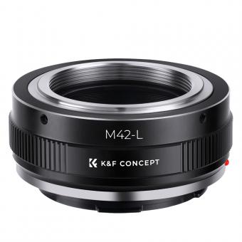 K&F Concept Adapter M42-L for M42-objektiv på Leica SL T Sigma FP Panasonic L-montert digitalkamerahus
