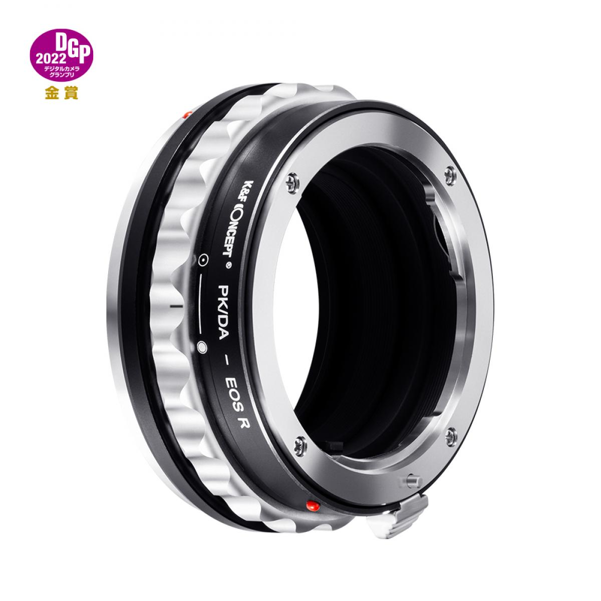 Pentax (PK/DA) -objektiivi Canonin RF-kiinnityskameraan, tarkkuusobjektiivisovitin, PK/DA-EOS R