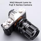 Adaptador de montagem de lente de alta precisão para lente da série M42 para câmera de montagem da série Fuji X, M42-FX IV FIT ART