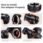 Højpræcisions-linsemonteringsadapter til M42-seriens objektiv til Sony E-seriens monteringskamera, M42-NEX FIT ART