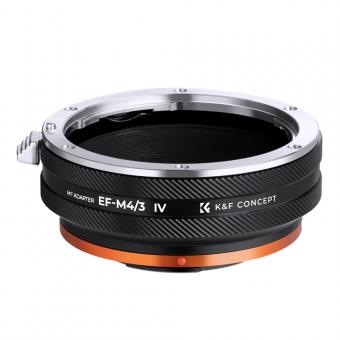 K&F CONCEPT Lente Mount Adattatore EOS-M4/3 IV Manuale Fuoco: Compatibile con Compatibile con Canon (EF/EF-S) Lente a Micro Quattro Terzi (M4/3) Mount Corpo Fotocamera