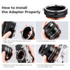 EOS-M4/3 IV Manuel fokus Kompatibel med Canon (EF/EF-S) objektiv og Micro Four Thirds (M4/3) Montering Kamerahus Objektivmonteringsadapter