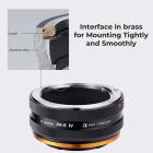 K&F Concept Pentax K objektivfeste til Sony E kamerahusadapterring, matt lakk, PK-E IV PRO