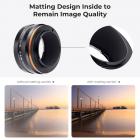 K&F Concept Pentax K objektivfeste til Sony E kamerahusadapterring, matt lakk, PK-E IV PRO