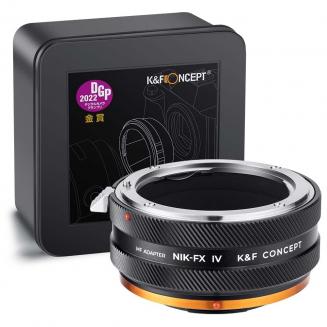 K&F Concept NIK-FX FIT ART Objektivadapter mit Blendenring, kompatibel mit Objektiven der Nikon F-Serie an Fujifilm Fuji X-Series X FX Mount Kameras mit Mattlack-Design