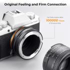 K&F Concept Nikon F Lens Mount para Fuji X Camera Body Body Adapter Ring, verniz fosco, NIK-FX IV FIT ART