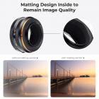 K&F Concept Nikon F Lens Mount para Fuji X Camera Body Body Adapter Ring, verniz fosco, NIK-FX IV FIT ART