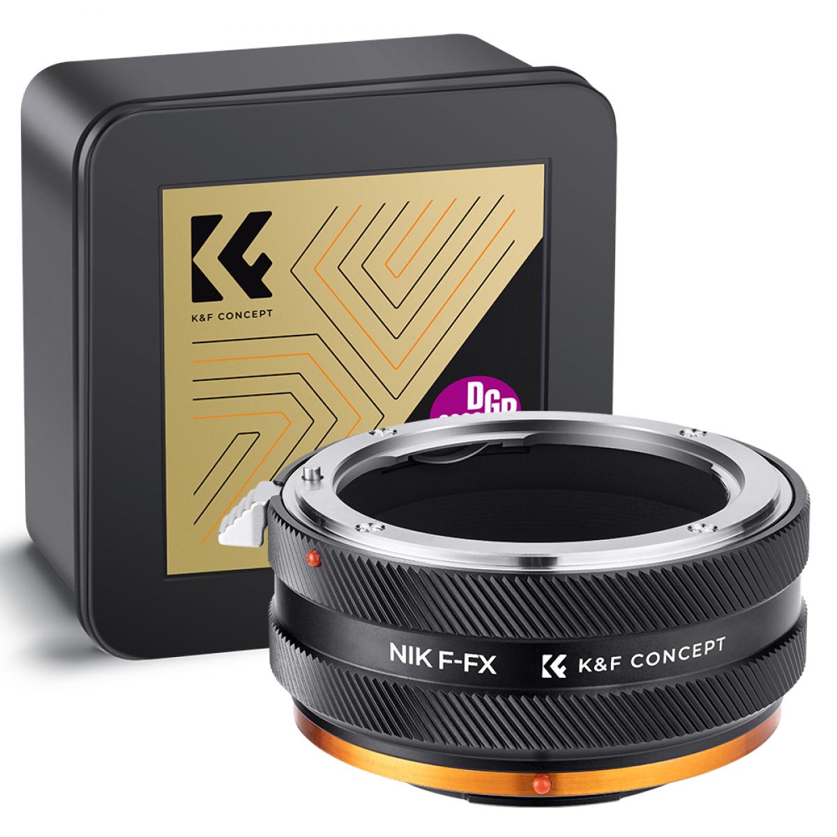 K&F Concept Nikon F Lens Mount para Fuji X Camera Body Body Adapter Ring, verniz fosco, NIK-FX IV FIT ART