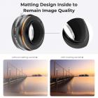 K&F Concept Minolta (SR / MD / MC) objektivfeste til Fuji X kamerahusadapterring, matt lakk, MD-FX IV PRO