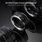 K&F Concept EF–EOS R -sovitin, automaattitarkennusobjektiivin kiinnityssovitin Canon EF EF-S -objektiiville ja Canon EOS R/RF -kiinnityskameroihin