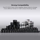 K&F Concept EF–EOS R -sovitin, automaattitarkennusobjektiivin kiinnityssovitin Canon EF EF-S -objektiiville ja Canon EOS R/RF -kiinnityskameroihin