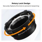 Adaptador de lente con montura PL-RF de K&F Concept, compatible con el convertidor de lentes con montura PL a adaptador de cámaras con montura RF