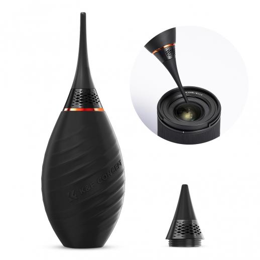 K&F Concept Balger Kamera Rengjøring med Power Bellows Utstyrt med Korte og Lange Tuter med Myk Silikontupp for Objektiv, Kamera, Sensor, Speilreflekskamera, Tastatur, Teleskopfilter