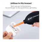 K&F Concept Lens Air Blower, pompa d'aria con bulbo in gomma, soffiatore per polvere, pulitore, con ugello lungo per telefono cellulare, tablet, sensori per obiettivi di fotocamere, tastiera, telescopi