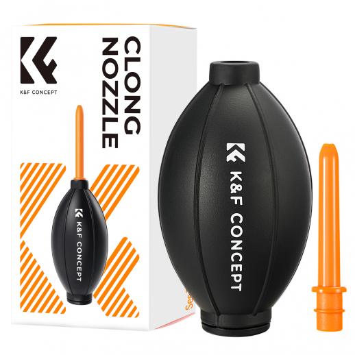 K&F Concept Lens Air Blower, Bomba de ar de bulbo de borracha, limpador de pó, com bico longo para celular, tablet, sensores de lente de câmera, teclado, telescópios