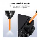 K&F Concept Lens Air Blower, Bomba de ar de bulbo de borracha, limpador de pó, com bico longo para celular, tablet, sensores de lente de câmera, teclado, telescópios