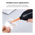 K&F Concept Lens Air Blower, Bomba de ar de bulbo de borracha, limpador de pó, com bico longo para celular, tablet, sensores de lente de câmera, teclado, telescópios
