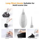 K&F Concept Bellows Câmera Power Bellows Limpeza Equipado com Bicos Longos com Ponta de Silicone Macio de Lente, Câmera, Sensor, DSLR, Teclado, Óptica, Branco