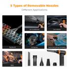 K&F Concept 12-1 borstlös tryckluftsdammare, 3-växlad justerbar, supervindkraft, laddningsbar och bärbar, för djup datorrengöring, tangentbord, biltorr, hem - Byt ut tryckluftsburkar